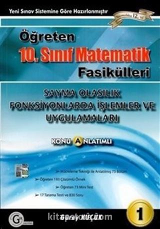 Öğreten 10. Sınıf Matematik Fasikülleri 1 / Sayma Olasılık Fonksiyonlarda İşlemler ve Uygulamaları Konu Anlatımlı