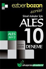 2017 ALES Ezberbozan Serisi Sözel Adaylar İçin Tamamı Çözümlü 10 Deneme