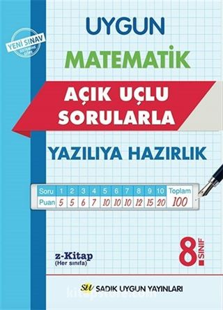 8. Sınıf Matematik Açık Uçlu Sorularla Yazılıya Hazırlık