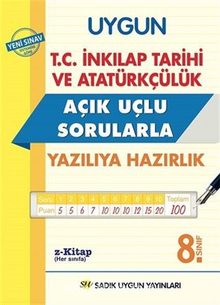 8. SINIF T.C İnkilap Tarihi ve Atatürkçülük Açık Uçlu Sorularla Yazılıya Hazırlık