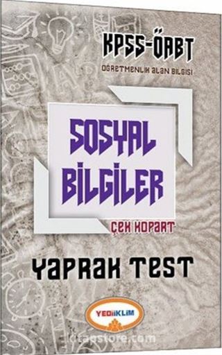 2017 KPSS ÖABT Sosyal Bilgiler Çek Kopart Yaprak Test