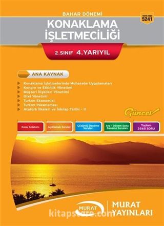 Konaklama İşletmeciliği 2. Sınıf 4. Yarıyıl