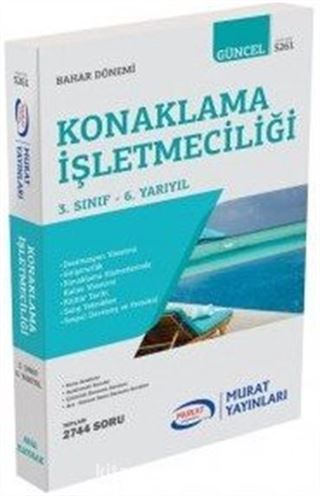 Konaklama İşletmeciliği 3. Sınıf 6. Yarıyıl (5261)