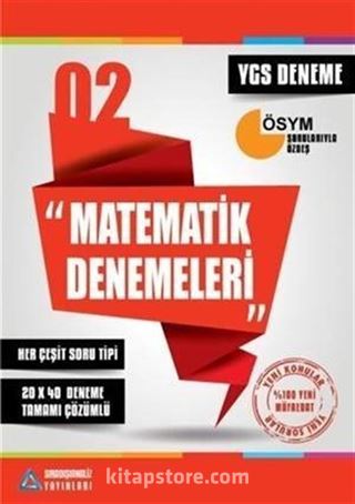 YGS Matematik Denemeleri (20x40) Tamamı Çözümlü