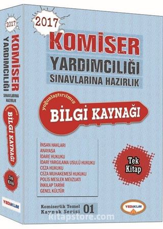 2017 Komiser Yardımcılığı Sınavlarına Hazırlık Tek Kitap