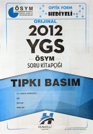 2012 YGS ÖSYM Soru Kitapçığı Tıpkı Basım