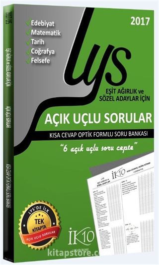 LYS Açık Uçlu Soru Bankası Eşit Ağırlık ve Sözel Adaylar İçin