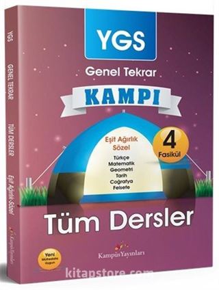 YGS Tüm Dersler Genel Tekrar Kampı Eşit Ağırlık-Sözel Tüm Dersler