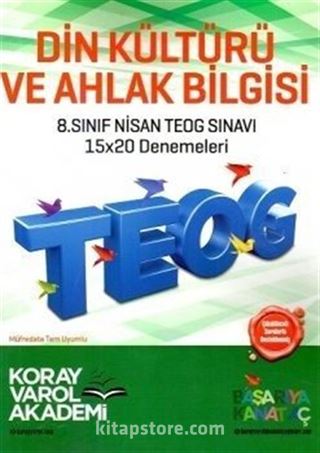 8. Sınıf TEOG Nisan Din Kültürü ve Ahlak Bilgisi 15x20 Denemeleri