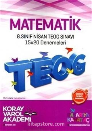 8. Sınıf TEOG Nisan Matematik 15x20 Denemeleri