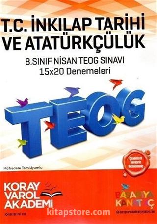 8. Sınıf TEOG Nisan T.C. İnkılap Tarihi ve Atatürkçülük 15x20 Denemeleri