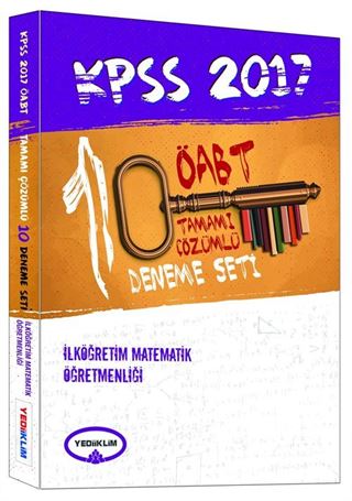 2017 KPSS ÖABT İlköğretim Matematik Öğretmenliği Tamamı Çözümlü 10 Deneme Seti