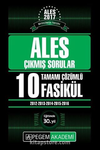 2017 ALES Tamamı Çözümlü 2012 - 2016 10 Fasikül Çıkmış Sorular