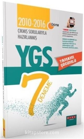 YGS 2010-2016 Çıkmış Sorularıyla Hazırlanmış Tamamı Çözümlü 7 Deneme Sınavı