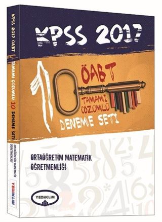 2017 KPSS ÖABT Ortaöğretim Matematik Öğretmenliği Tamamı Çözümlü 10 Deneme Seti