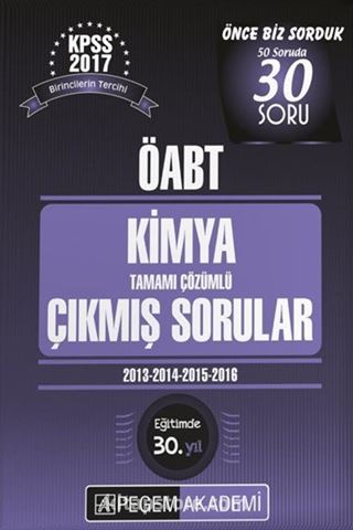 2017 KPSS ÖABT Kimya Tamamı Çözümlü Çıkmış Sorular