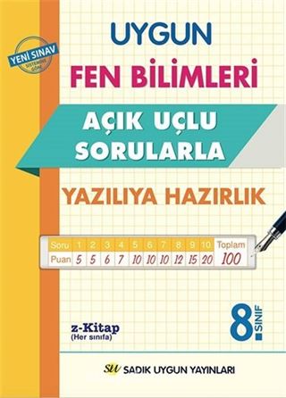 8. Sınıf Fen Bilimleri Açık Uçlu Sorularla Yazılıya Hazırlık