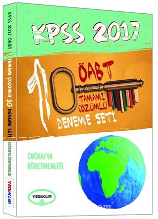 2017 KPSS ÖABT Coğrafya Öğretmenliği Tamamı Çözümlü 10 Deneme Seti