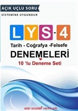 LYS 4 Denemeleri Tarih-Coğrafya-Felsefe 10'lu Deneme Seti