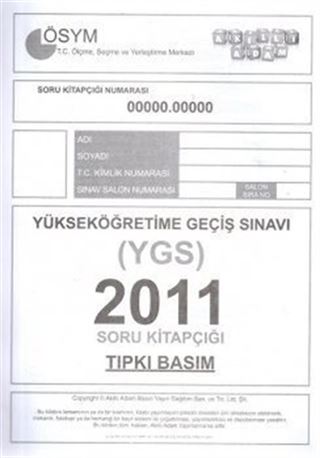 YGS 2011 Soru Kitapçığı (Tıpkı Basım)