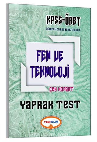 2017 KPSS ÖABT Fen ve Teknoloji Çek Kopart Yaprak Test