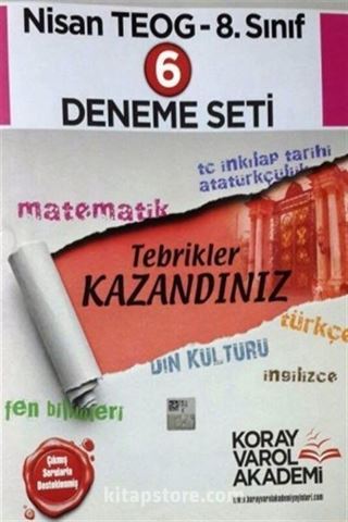 Nisan TEOG 8. Sınıf 6 Deneme Seti