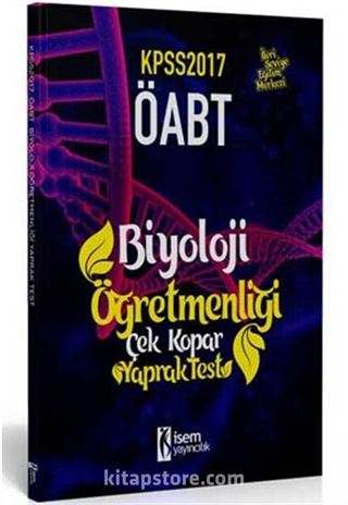 2017 KPSS ÖABT Biyoloji Öğretmenliği Çek Kopar Yaprak Test