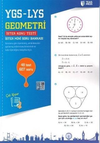 YGS-LYS Geometri Yaprak Test Çek Kopar