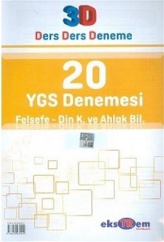 20 YGS Denemesi Felsefe - Din Kültürü ve Ahlak Bilgisi 3D