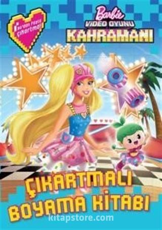 Barbie Video Oyunu Kahramanı Çıkartmalı Boyama