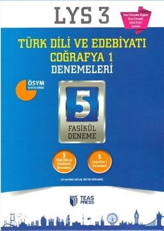 LYS 3 Türk Dili ve Edebiyatı Coğrafya 1 Denemeleri 5 Fasikül Deneme