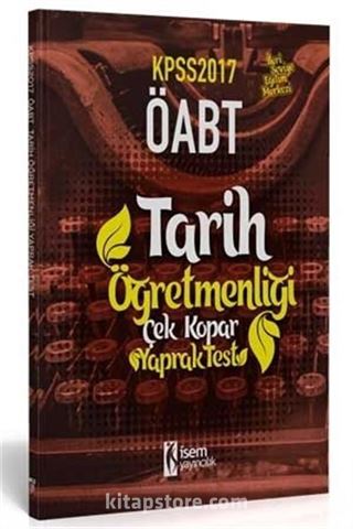 2017 KPSS ÖABT Tarih Öğretmenliği Çek Kopar Yaprak Test