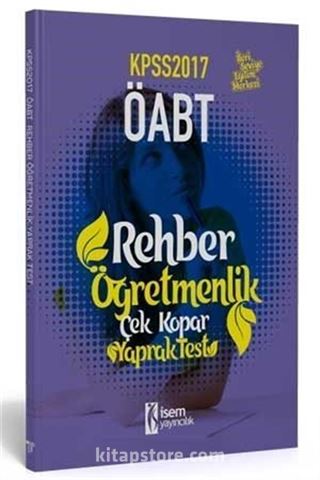 2017 KPSS ÖABT Rehber Öğretmenliği Çek Kopar Yaprak Test