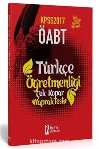 2017 KPSS ÖABT Türkçe Öğretmenliği Çek Kopar Yaprak Test