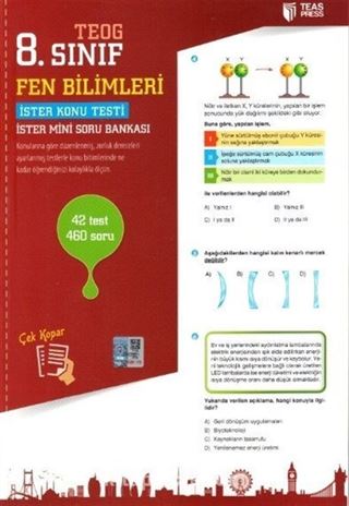 8. Sınıf TEOG Fen Bilimleri Yaprak Test Çek Kopar