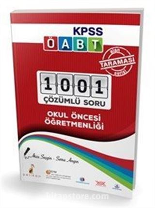 KPSS ÖABT Okul Öncesi Öğretmenliği Alan Taraması Serisi 1001 Çözümlü Soru