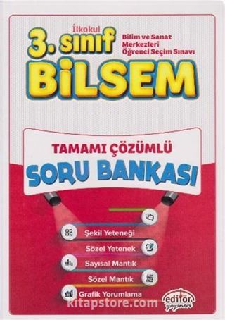 3. Sınıf Bilsem Tamamı Çözümlü Soru Bankası (Büyük Boy)