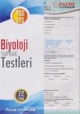 YGS-LYS Biyoloji Yaprak Testleri (72 Test)