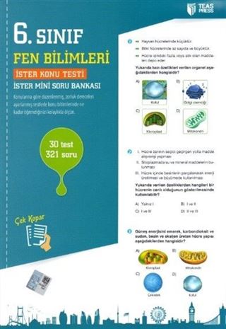 6. Sınıf Fen Bilimleri Yaprak Test Çek Kopar