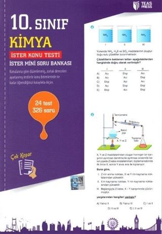 10. Sınıf Kimya Yaprak Test Çek Kopar