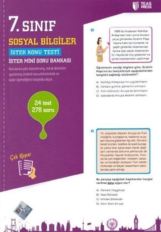 7. Sınıf Sosyal Bilgiler Yaprak Test Çek Kopar