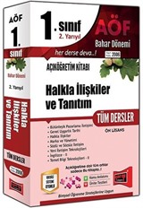 1. Sınıf 2. Yarıyıl Halkla İlişkiler ve Tanıtım Tüm Dersler Bahar Dönemi (Kod:2006)