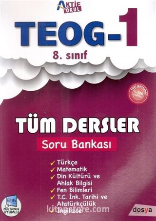 8. Sınıf TEOG 1 Tüm Dersler Soru Bankası