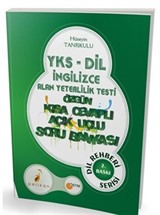 YKSDİL İngilizce Alan Yeterlilik Testi Özgün Kısa Cevaplı Açık Uçlu Soru Bankası