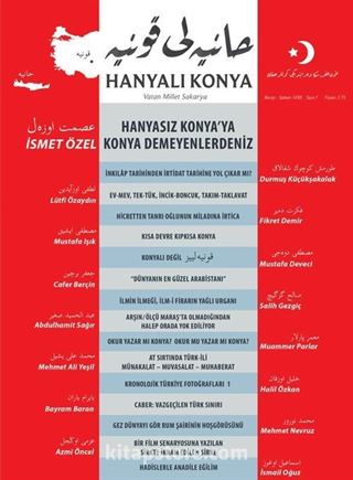 Hanyalı Konya Yıl :1 Sayı:1