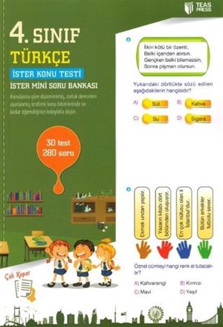 4. Sınıf Türkçe Yaprak Test Çek Kopar