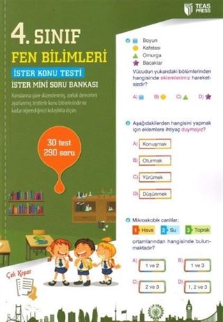 4. Sınıf Fen Bilimleri Yaprak Test Çek Kopar