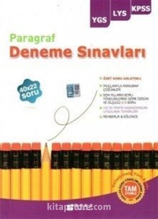 YGS LYS KPSS Paragraf 40x22 Deneme Sınavları