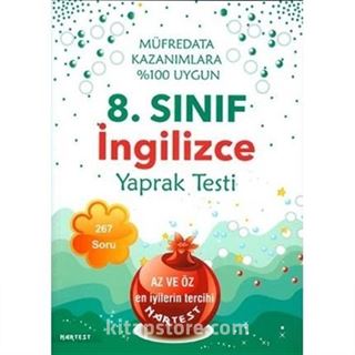 8. Sınıf İngilizce Yaprak Testi