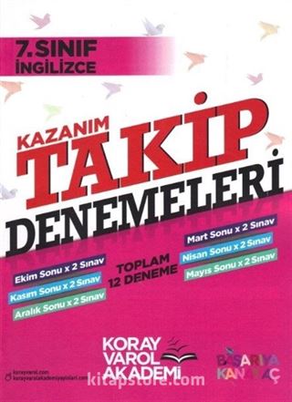 7. Sınıf İngilizce Kazanım Takip Denemeleri